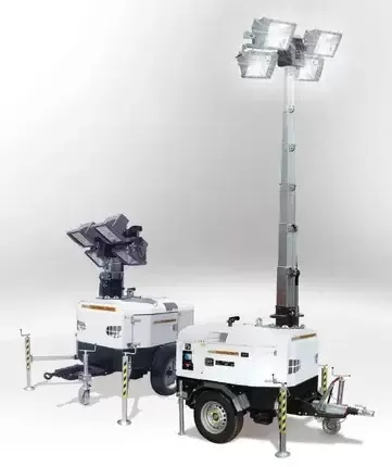 Tower Light Rental in UAE - Portable Light Tower for Night Construction and Event Lighting in Dubai